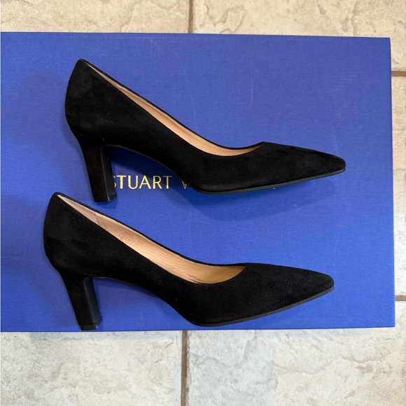 Stuart Weitzman Adria Black Suede Pumps - Picture 8 of 9